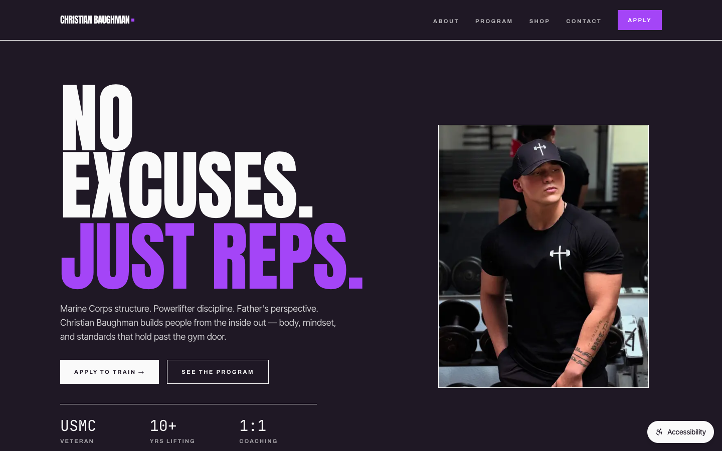 Christian Baughman — website by NTechStorm